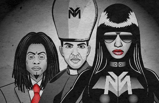 Luister naar een nieuwe track van Nicki Minaj featuring Drake, Lil Wayne en Chris Brown