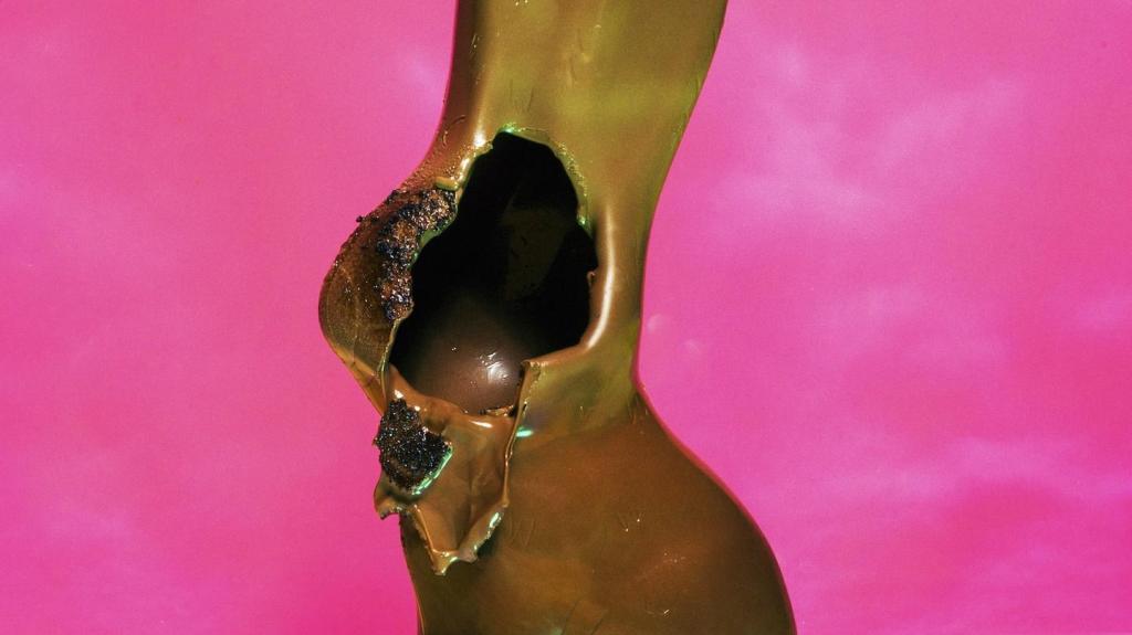 Fotos de um coelho da páscoa derretendo