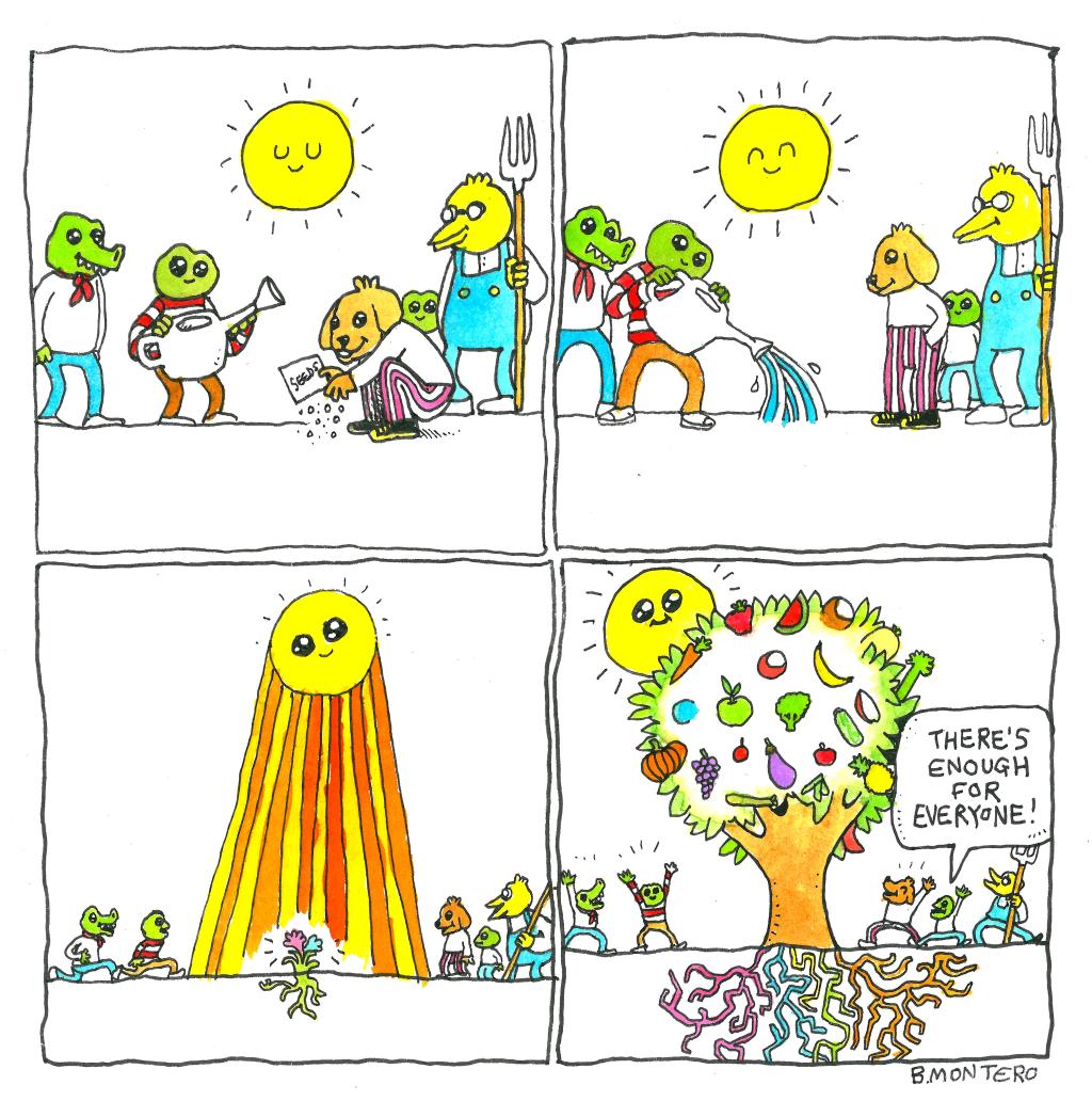 ‘Sharing Is Caring,’ Today’s Comic by Benny Montero