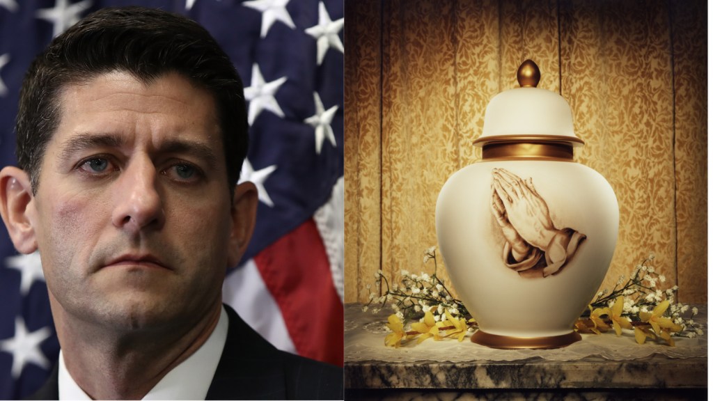 Let’s Mail Our Remains to Paul Ryan When Trumpcare Kills Us