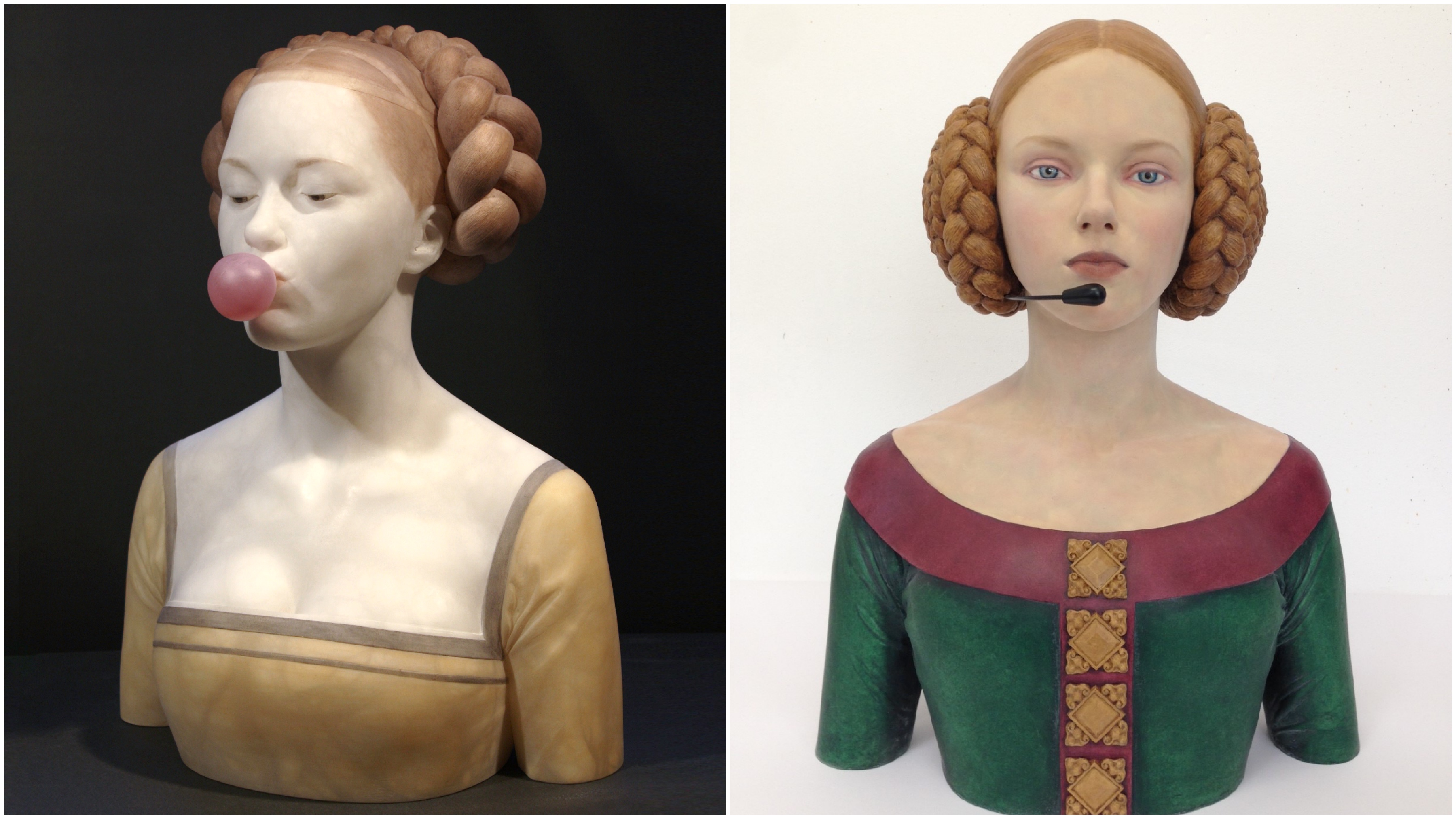 Kitschy Sculptures Update Renaissance Portraiture for Modern Times