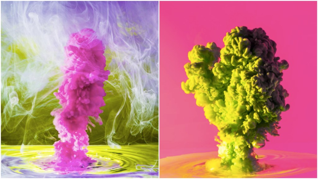 Laat je wegblazen door deze felgekleurde paddenstoelwolken