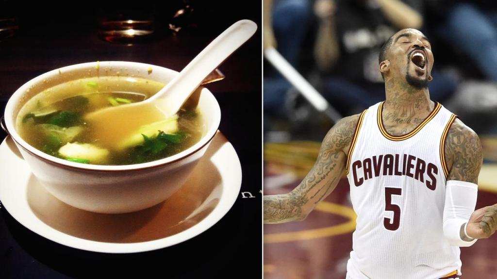 ¿Qué tipo de sopa arrojó J.R. Smith?