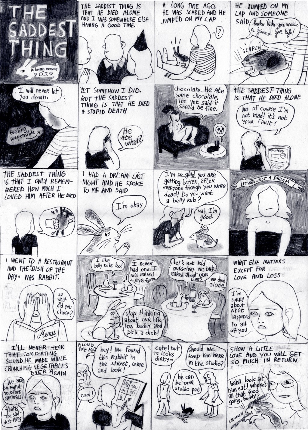 ‘In Loving Memory of O.J. the Rabbit,’ Today’s Comic by Valentine Gallardo