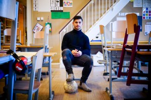 Profvoetballer Marijn de Kler in zijn klas​