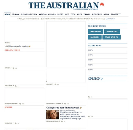 What Australia’s Front Pages Would Look Like Without Men