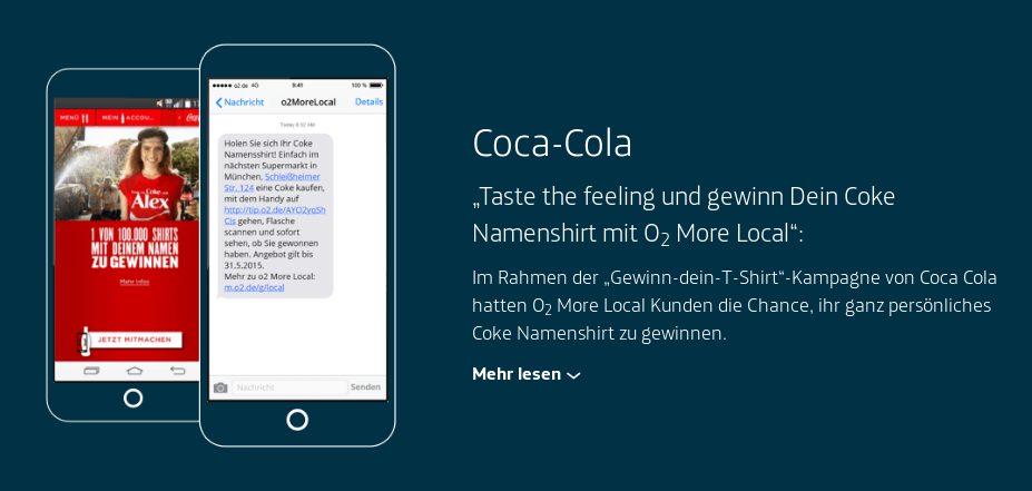 Coca-Cola-Werbung auf dem Handy