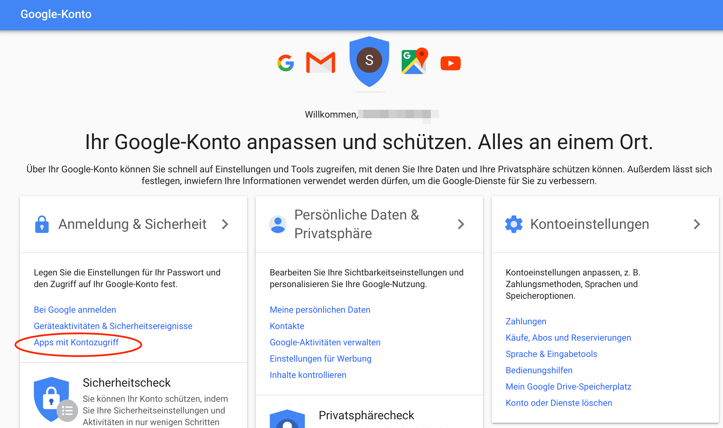 Über die Einstellungen des Google-Kontos lässt sich überprüfen, welche Zugriffe Apps haben.
