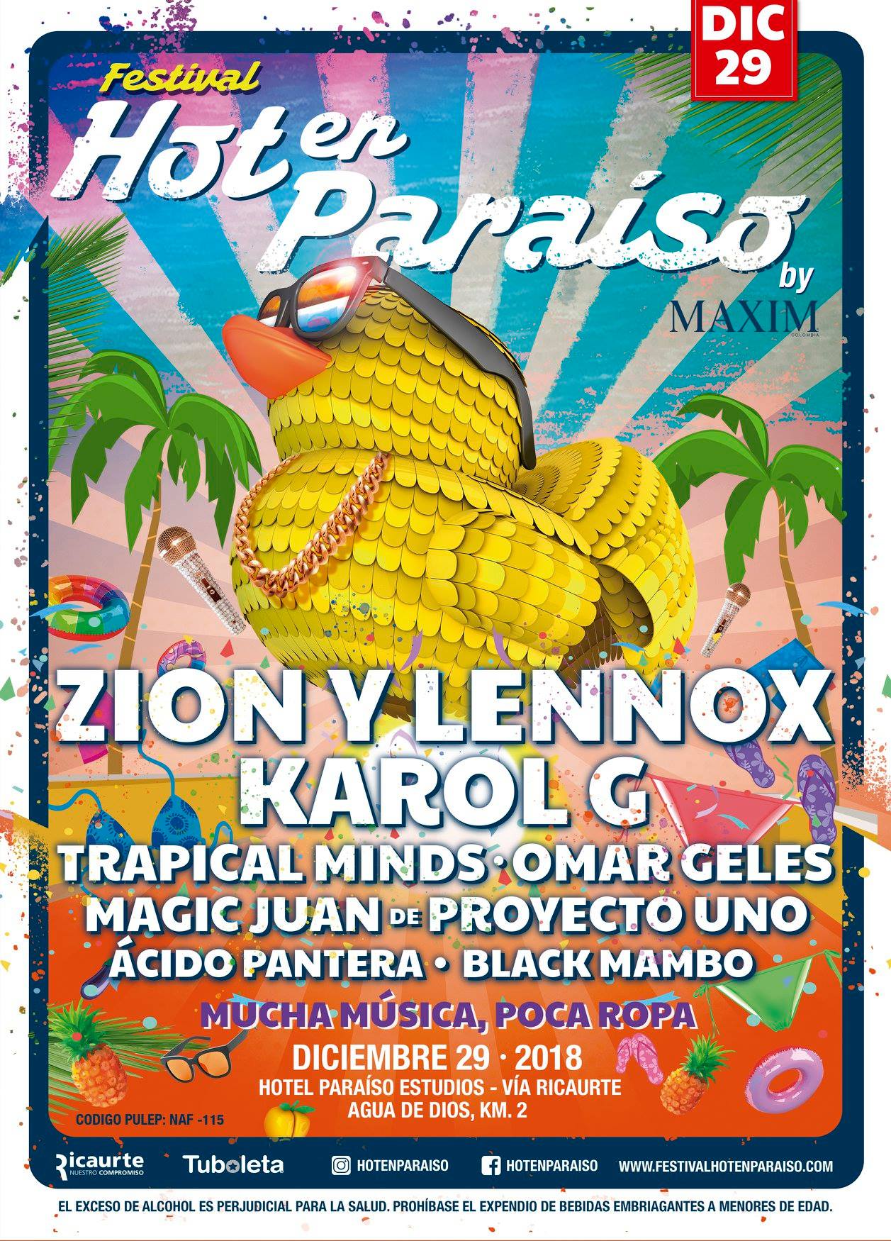 Cartel de Hot en Paraíso