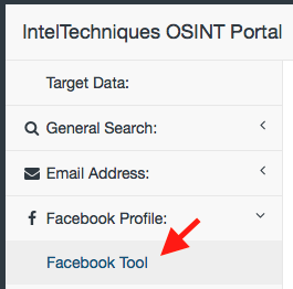 Screenshot des OSINT Search Tool