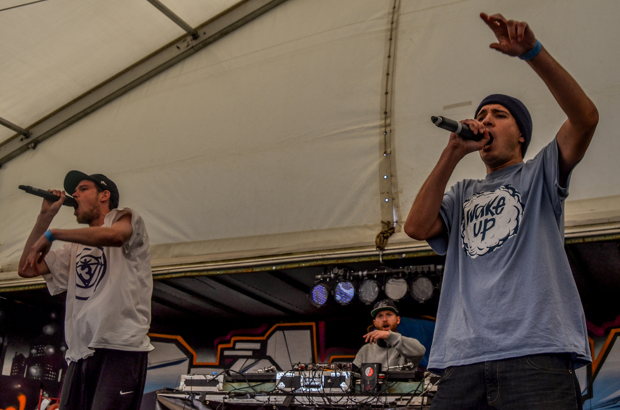 Boom bap rappere på scenen