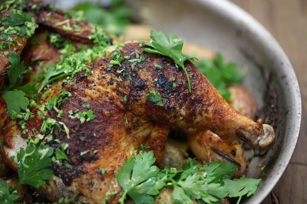 roast chicken close up