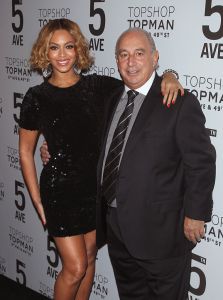 Beyonce with Topshop boss Philip Green