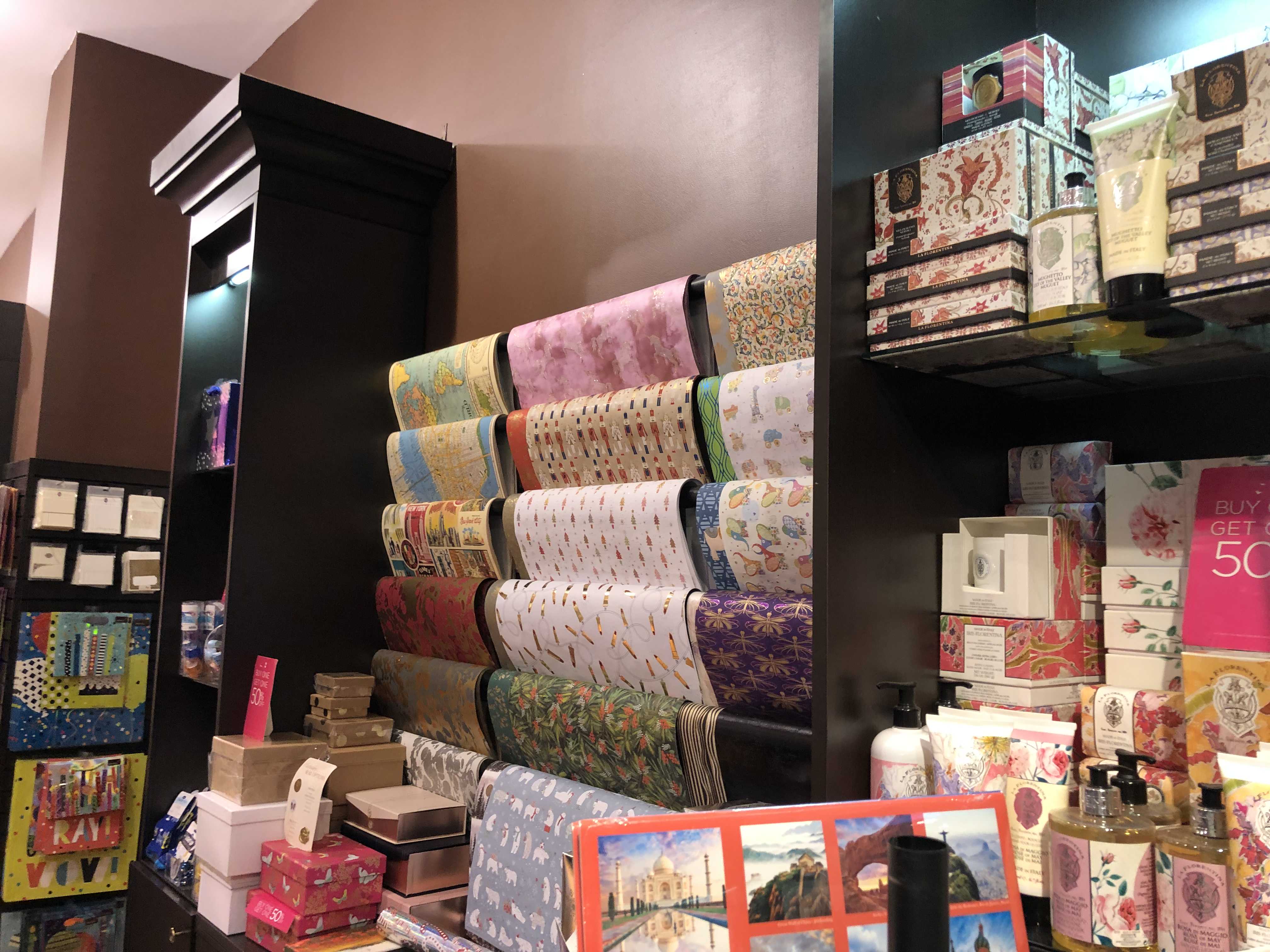 Wrapping paper at a Papyrus store.