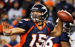 Denver Broncos quarterback Tim Tebow