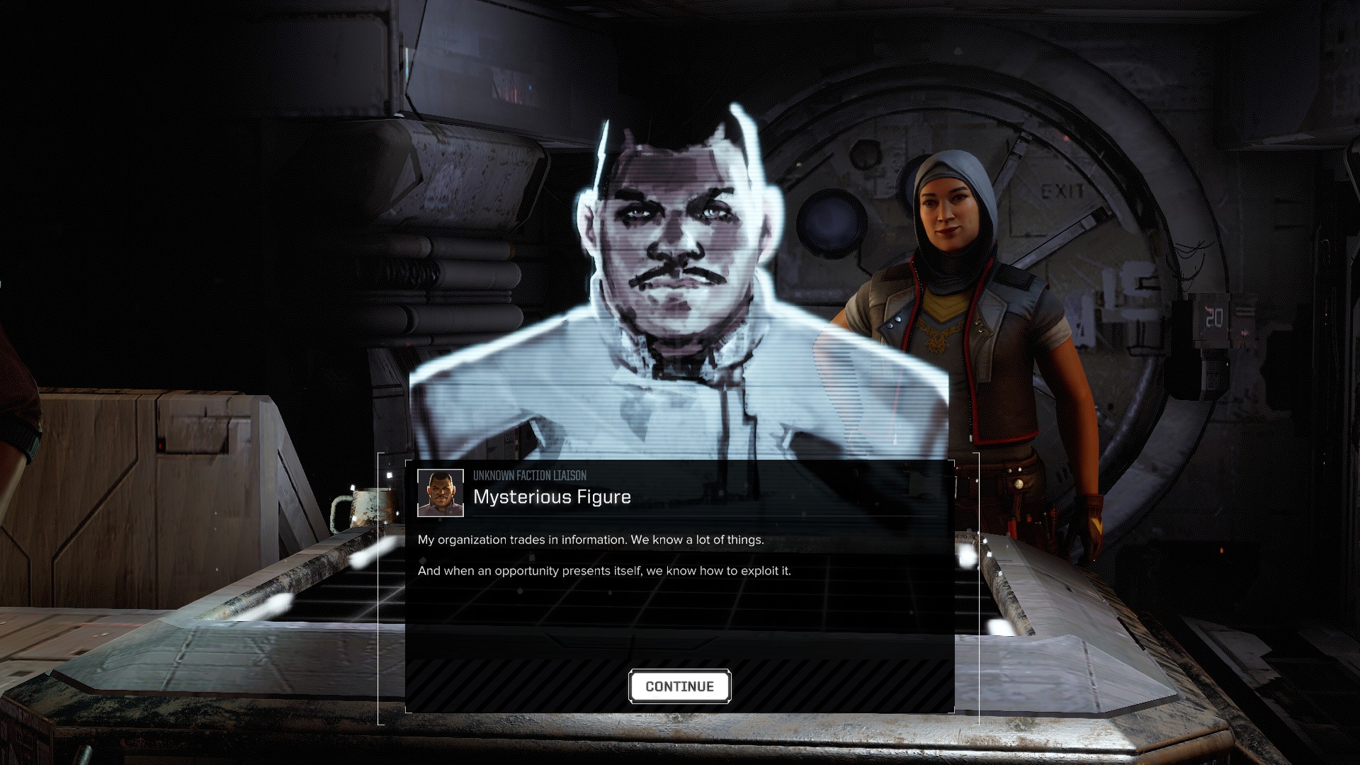 A confident, prosperous, and faintly smug looking young man in a snowy white uniform regards you across a BattleTech holo communications device.