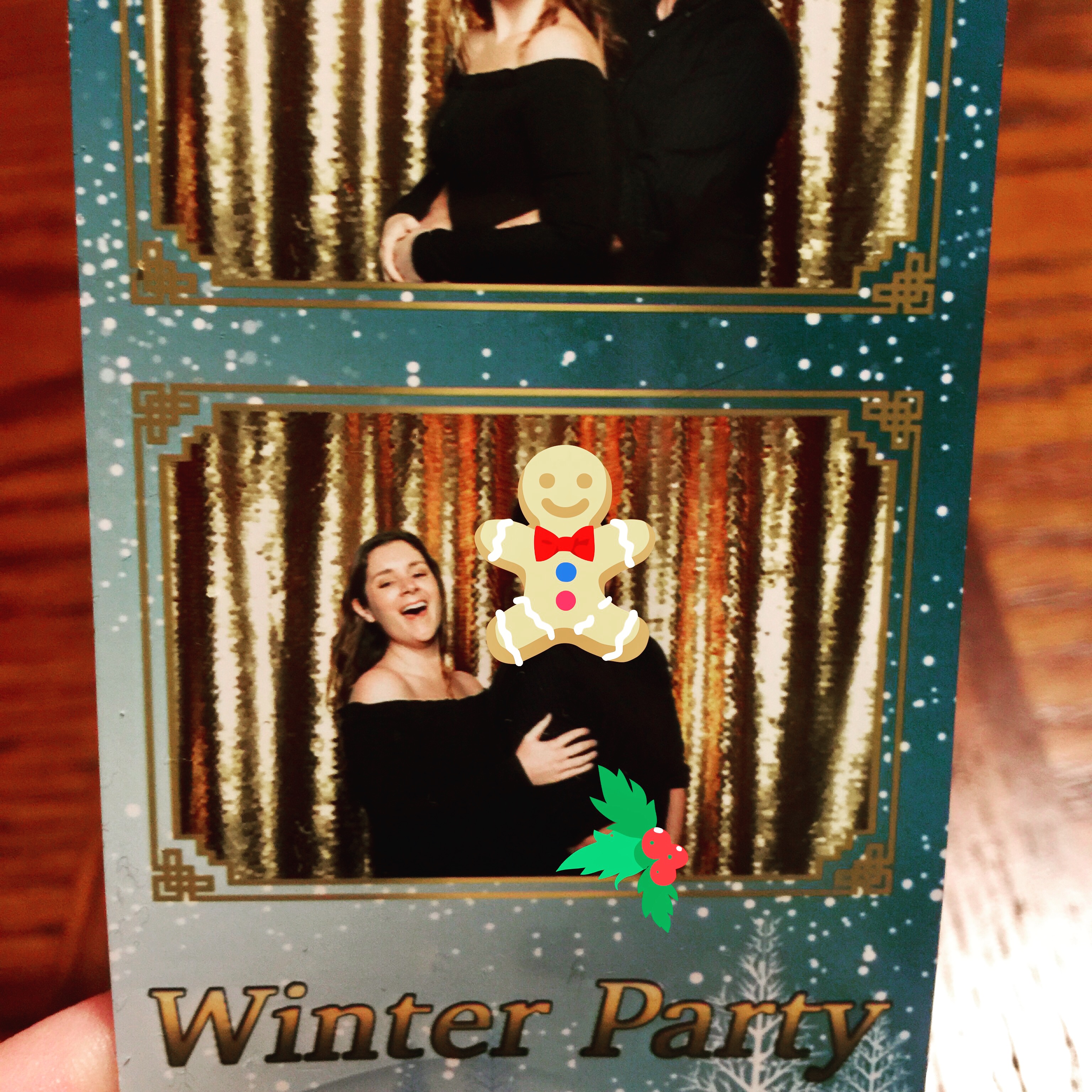 my tinder date and i at the office holiday party