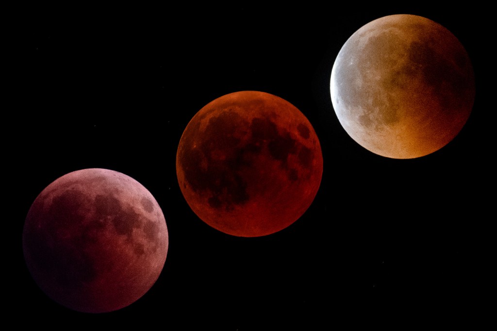 Images of the July 2018 total lunar eclipse. Image: Bernd Thaller