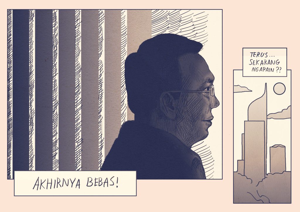 Ilustrasi Ahok bebas dari penjara