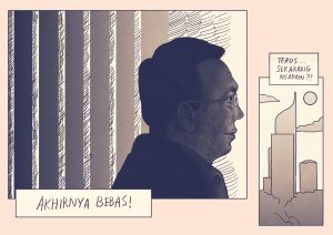 Ilustrasi Ahok bebas dari penjara