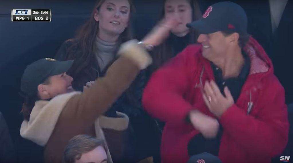 Fired Up Parents Proudly Cheer Their Son Trent Frederic’s First NHL Fight