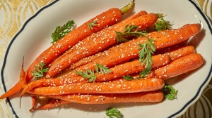 Carote arrosto con miele e tahina