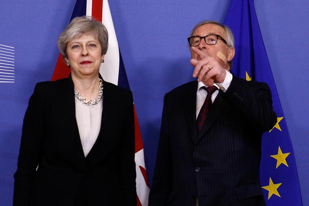 Theresa May Jean-Claude Juncker 