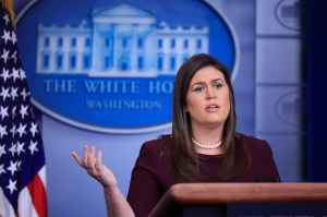 White House Press Secretary Sarah Huckabee Sanders lied to the press. A lot.
