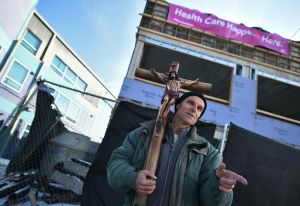 abortion clinic  construction protester