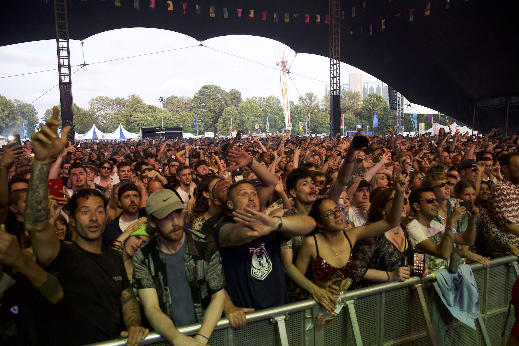 Crowd at Noisey stage Lovebox festival 2019