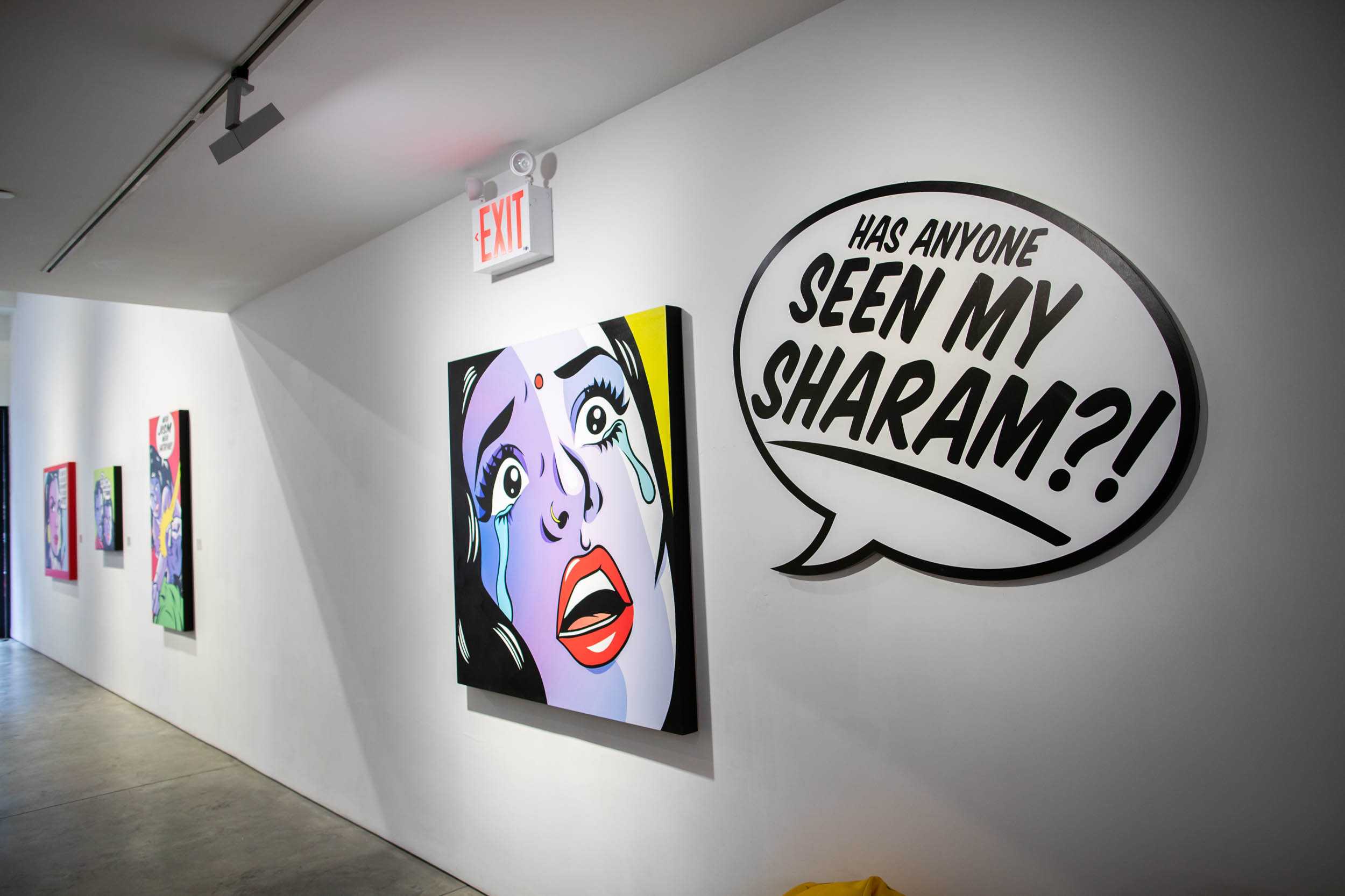 a painting by maria qamar/hate copy at the Fraaaandship! show at richard taittinger gallery