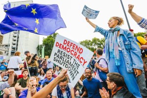 democracy protest westminster