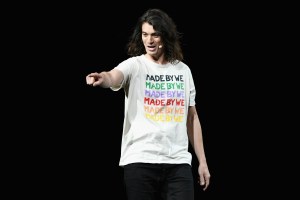 Adam Neumann onstage.