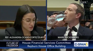 Alexandria Ocasio-Cortez and Mark Zuckerberg Facebook