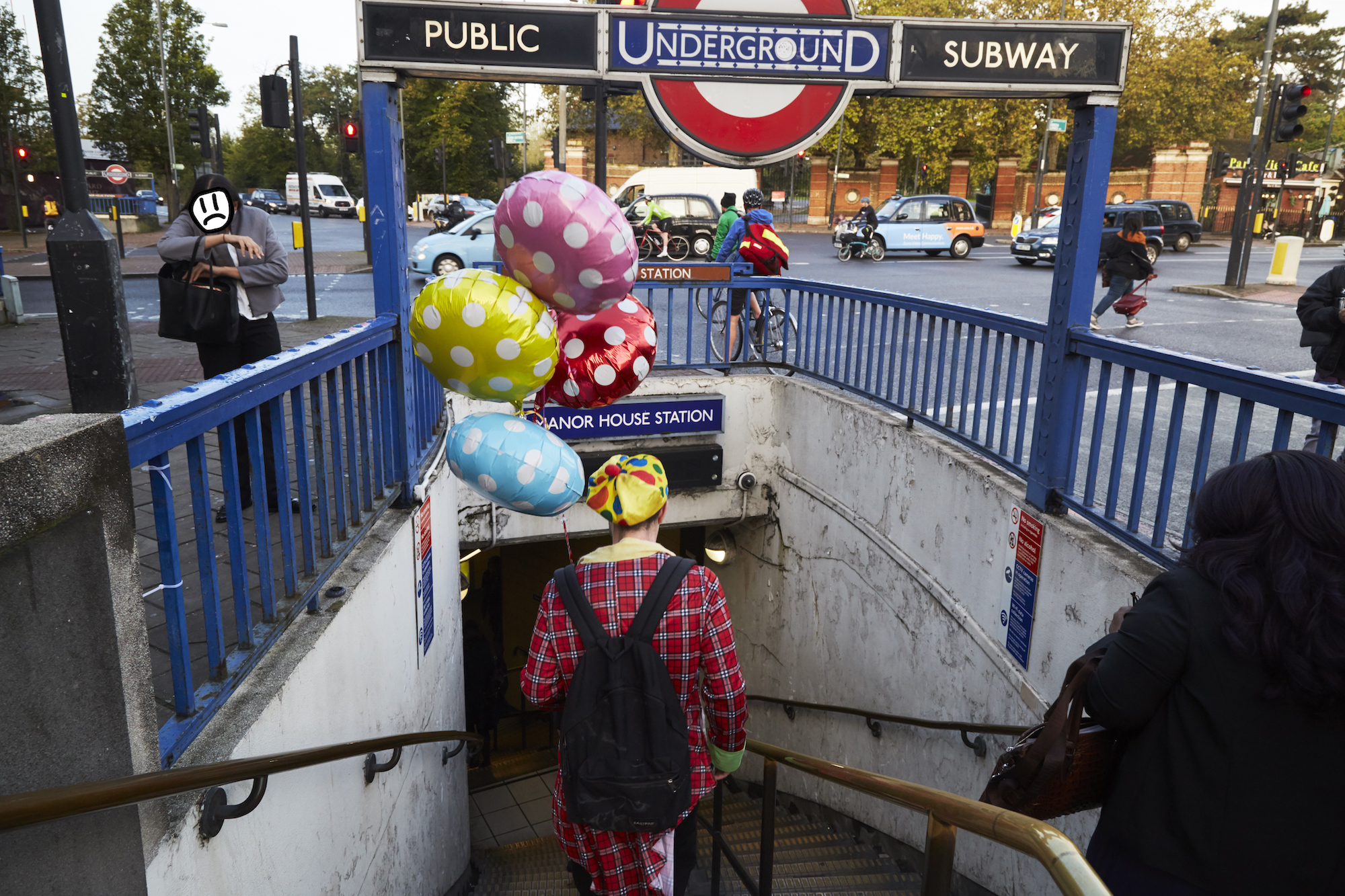 clown on tube