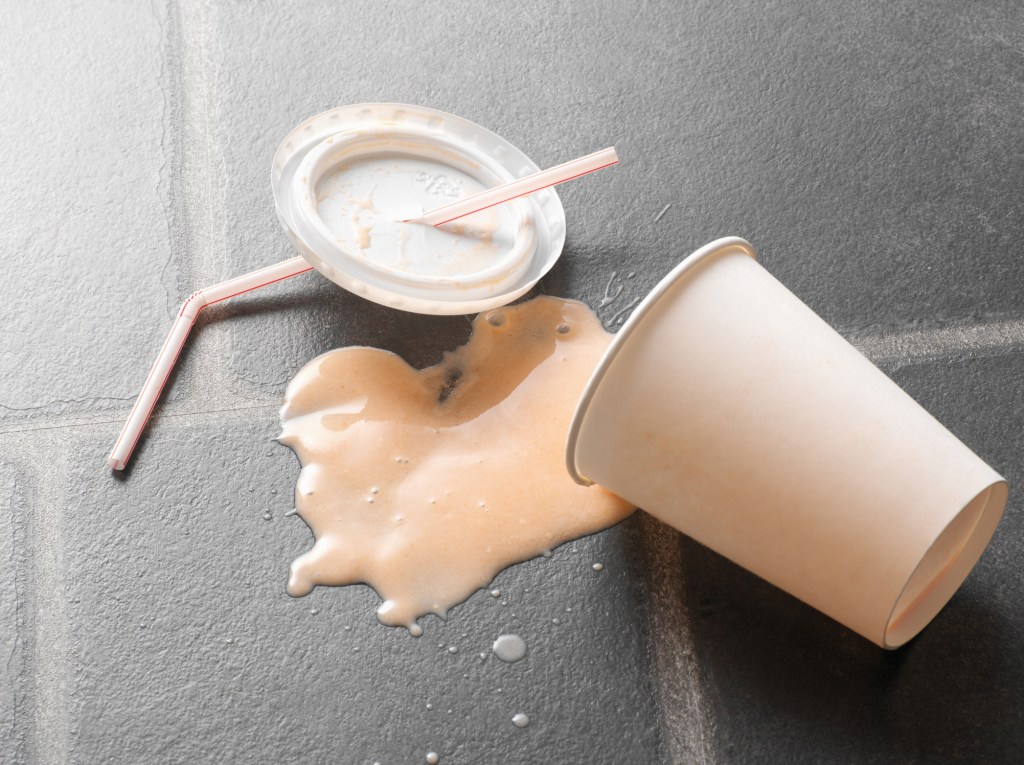 spilled milkshake