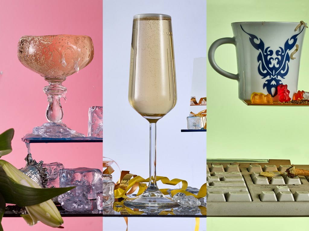 Verschillende champagneglazen