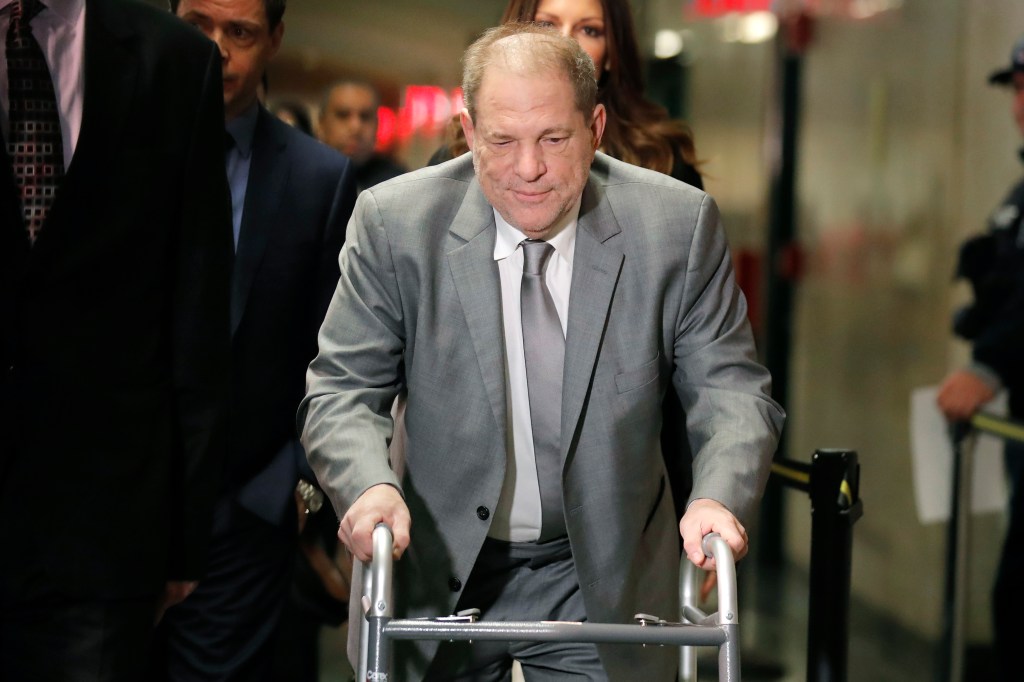 Harvey Weinstein arrives to court for the start of jury selection in his sexual assault trial Tuesday, Jan. 7, 2020, in New York.