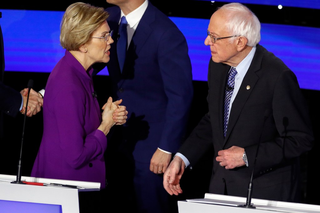 warren sanders debate
