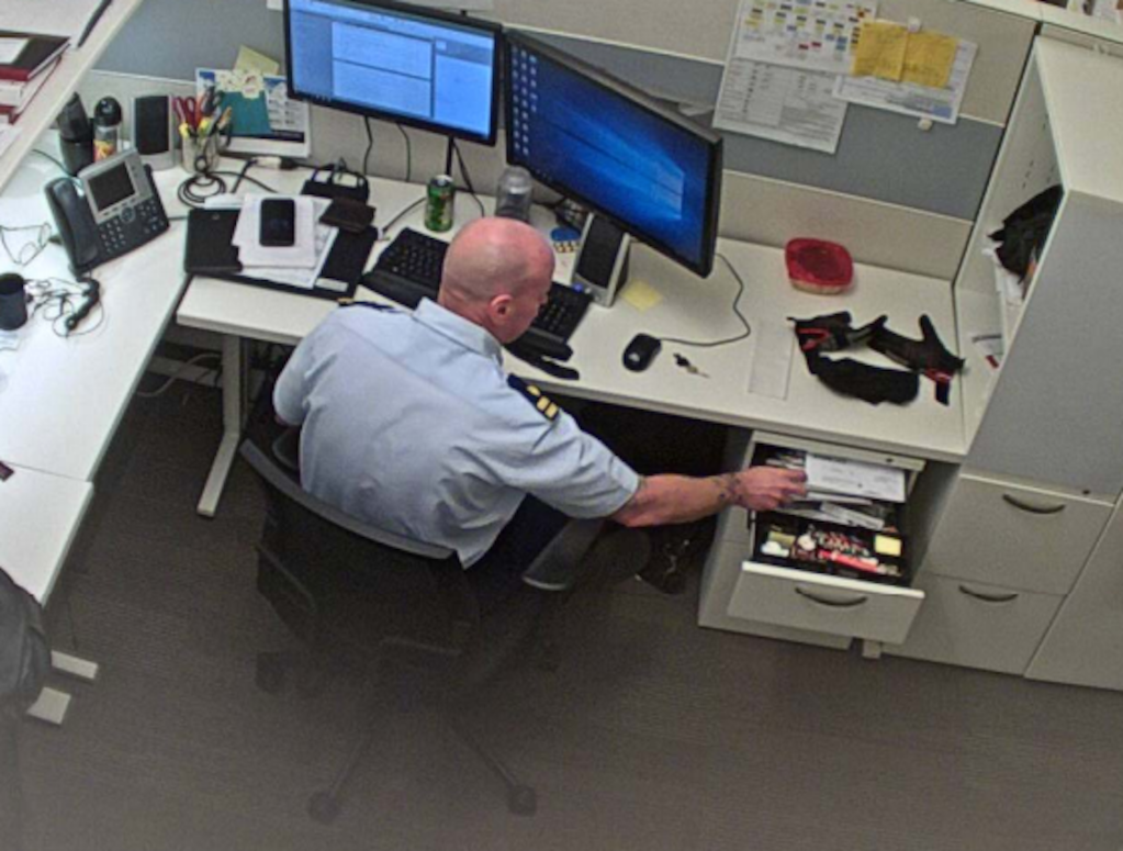 U.S. Coast Guard officer Christopher Hasson, 50, at work.