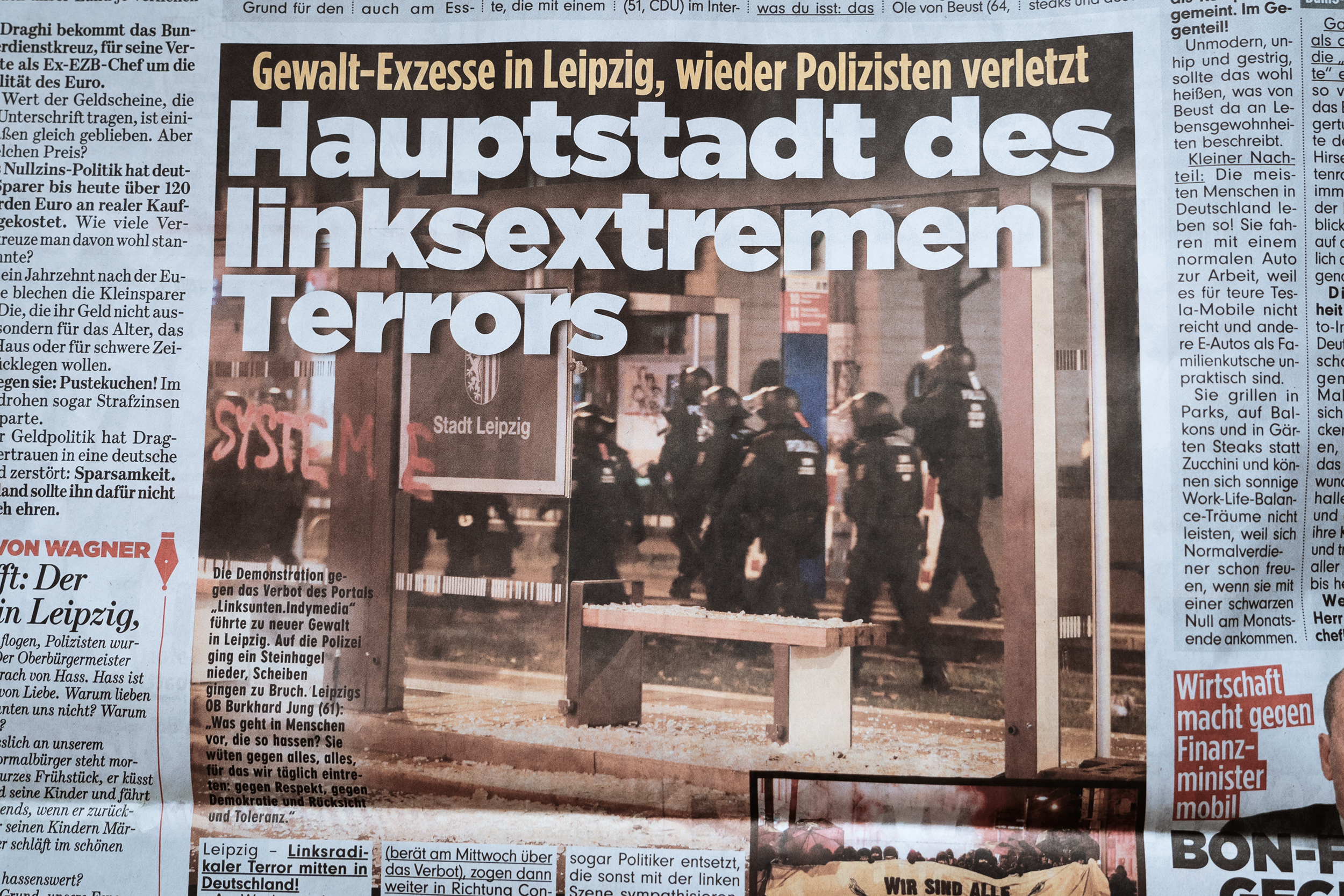 Leipzig Connewitz Bild-Zeitung Hauptstadt linksextremer Terror