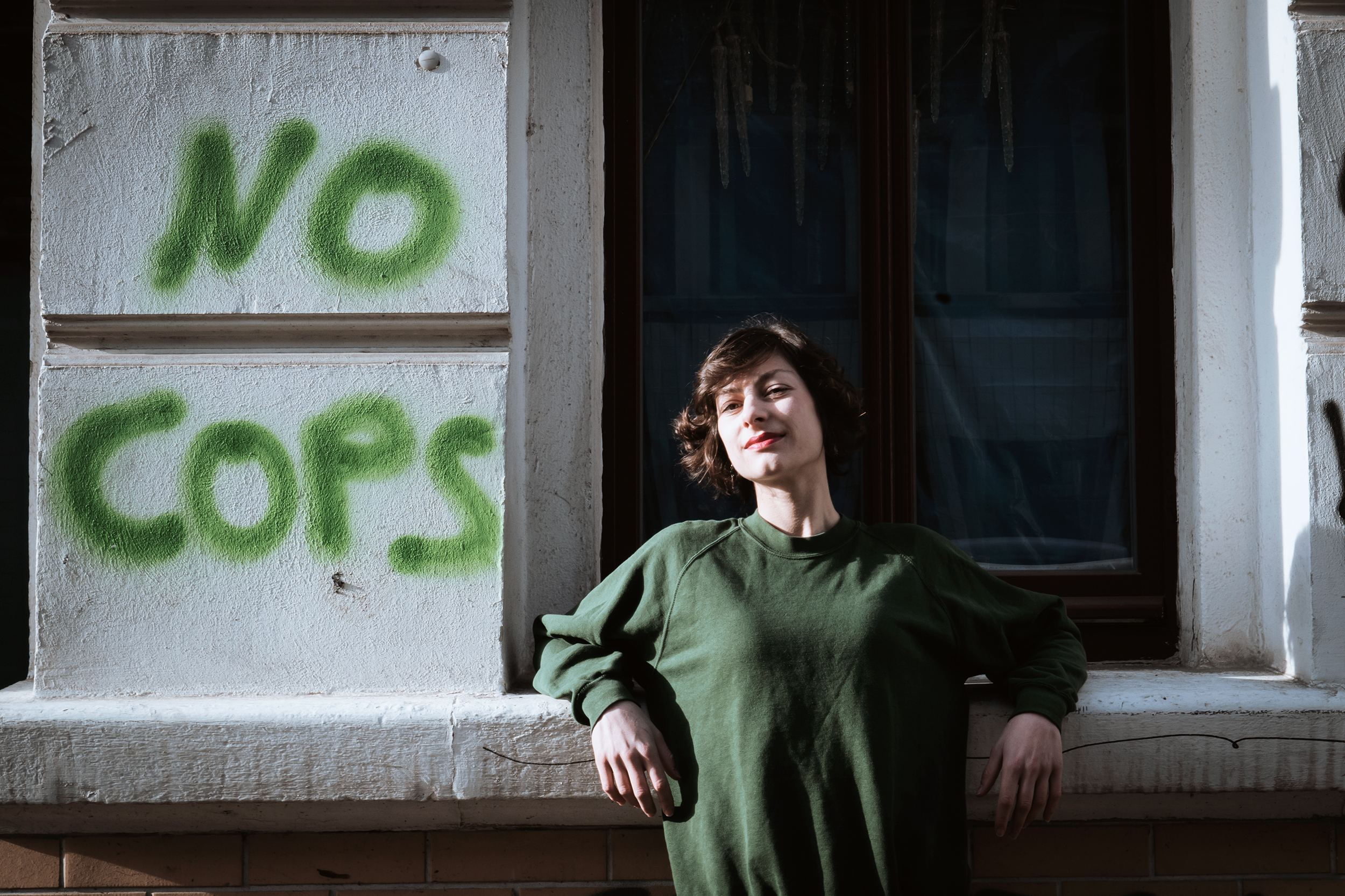 Leipzig Copwatch No Cops Graffiti Lisa Loewe Linksradikale