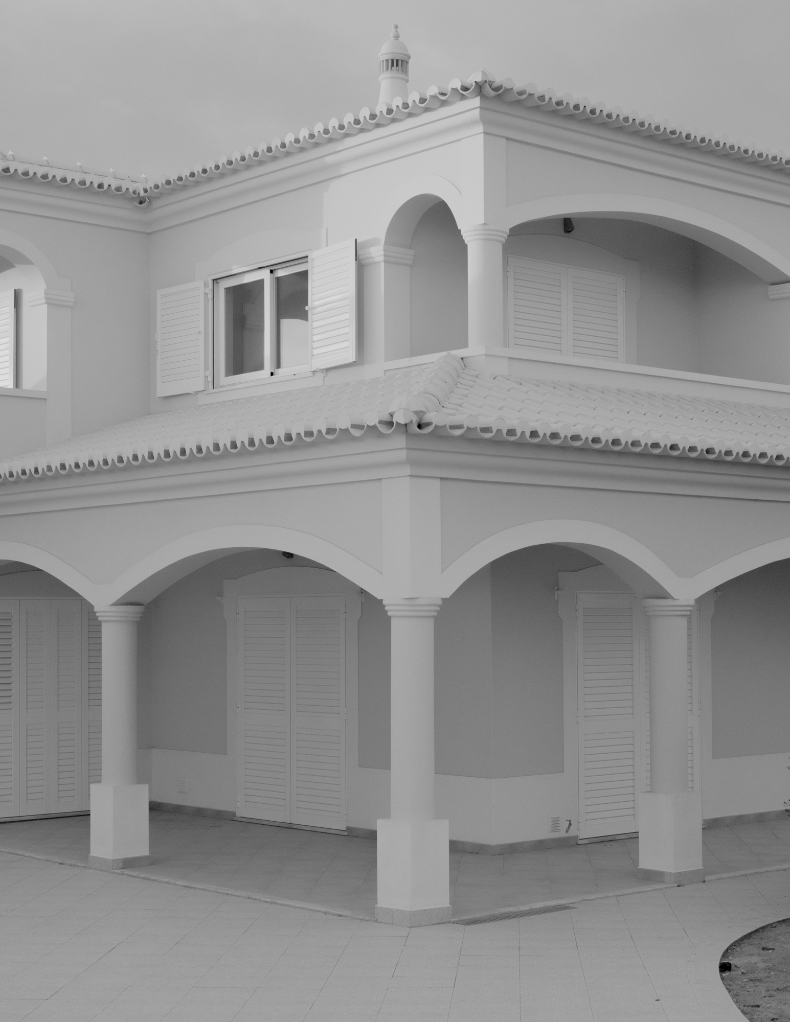 Black and white white house