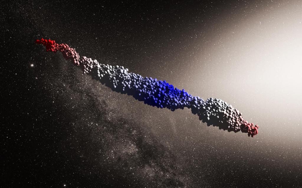 ​Concept art of 'Oumuamua-like object. Image: ZHANG Yun