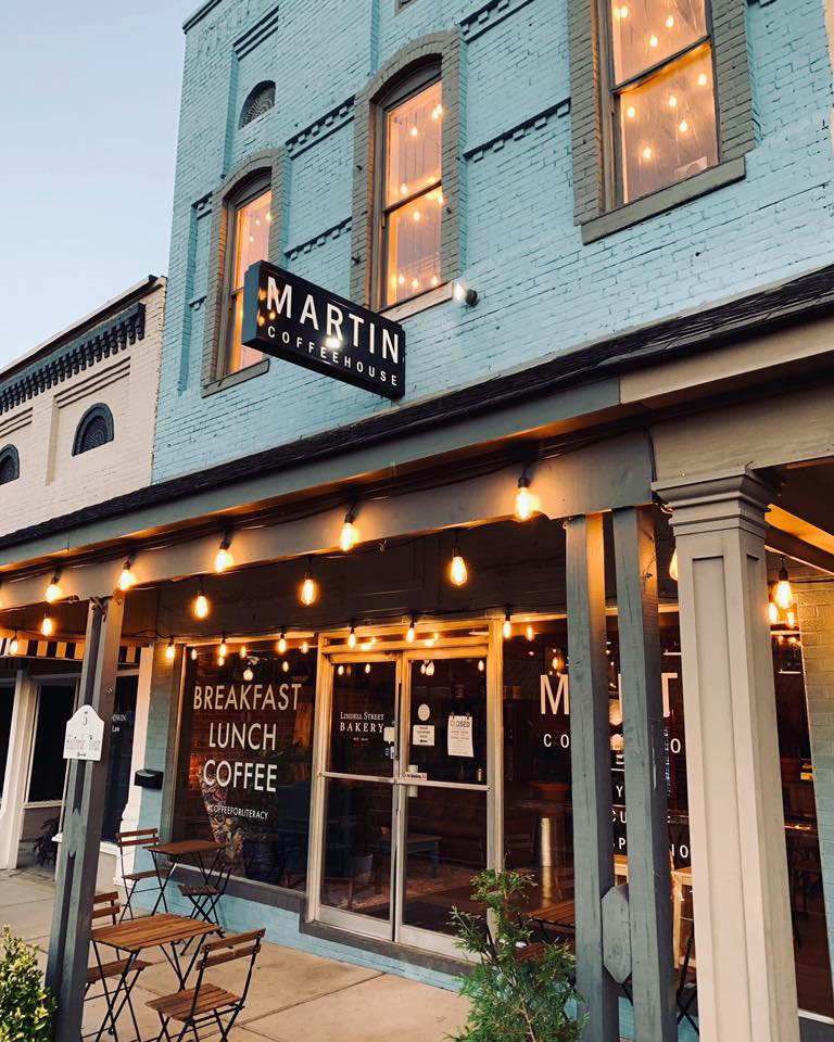 The storefront of Martin's Coffee.