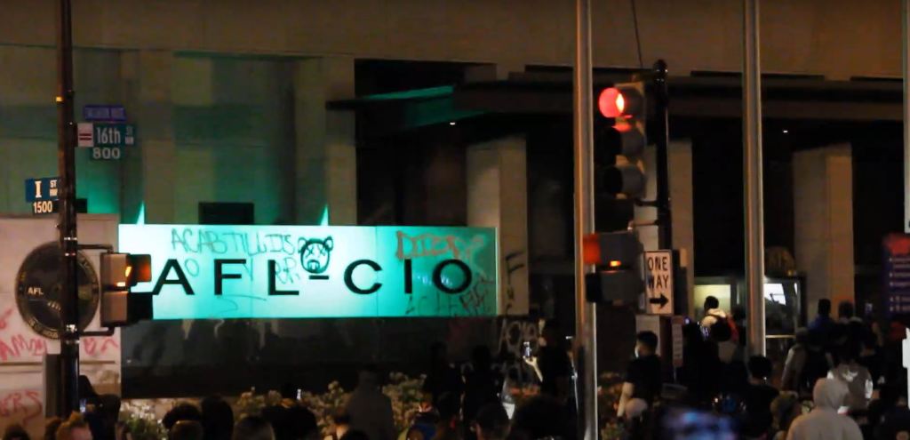 AFL-CIO office in Washington DC on May 31, 2020.