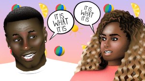 Love Island contestants Sherif Lanre and Amber Gill saying "It is what it is"
