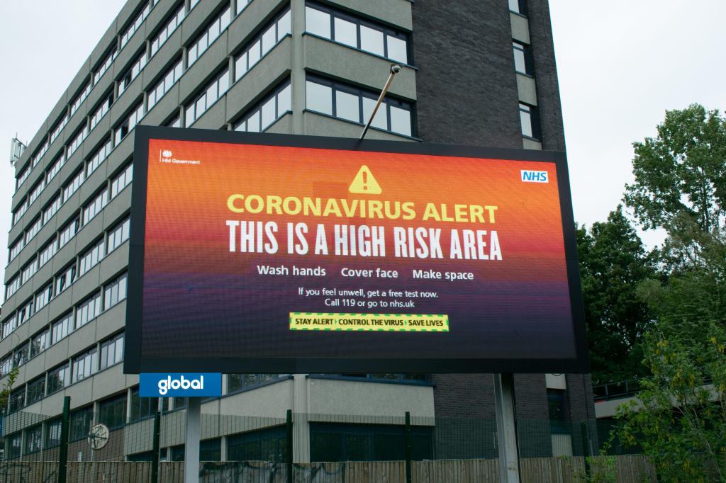 Coronavirus bilboard in Greater Manchester