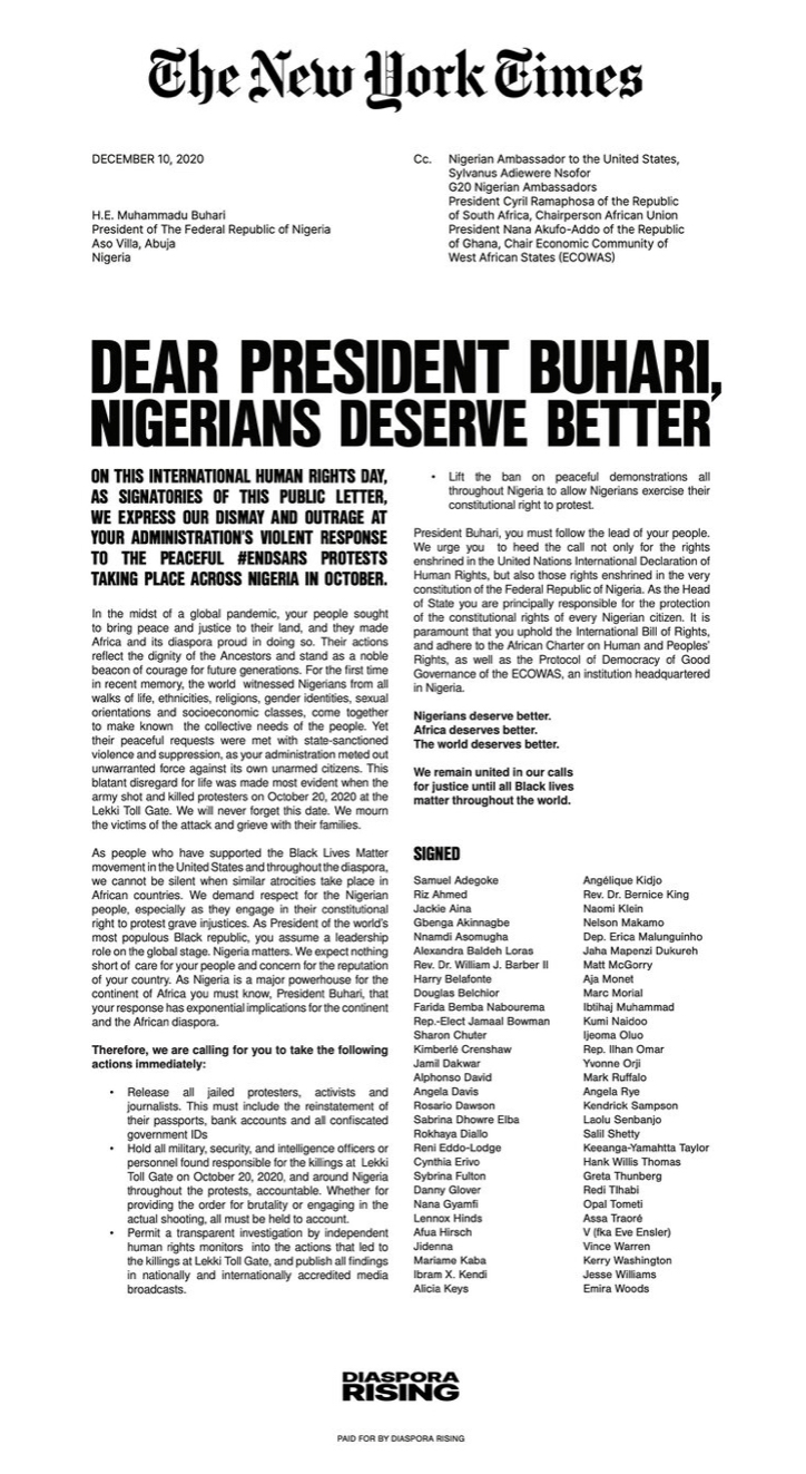 Open-letter to Buhari