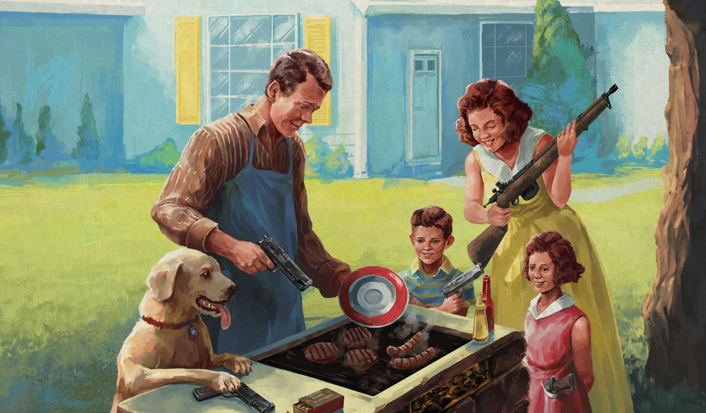 Artwork from the video game The Ameri